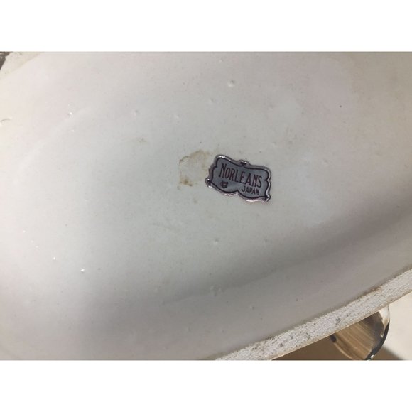 Vintage Norleans Japan Porcelain Figurine - Old Merchante Selling Produce from C - Picture 7 of 9